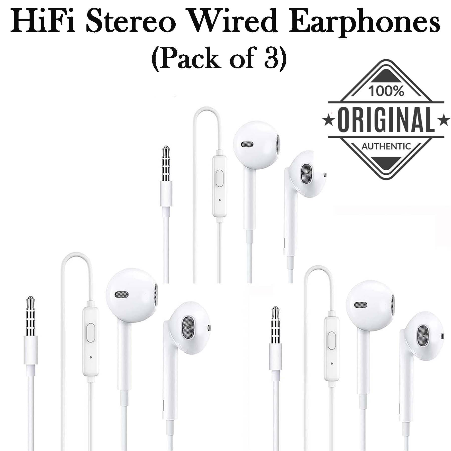     			XYBEL WRD-EPH-WHITE-3NOS 3.5 mm Wired Earphone In Ear Powerfull Bass White