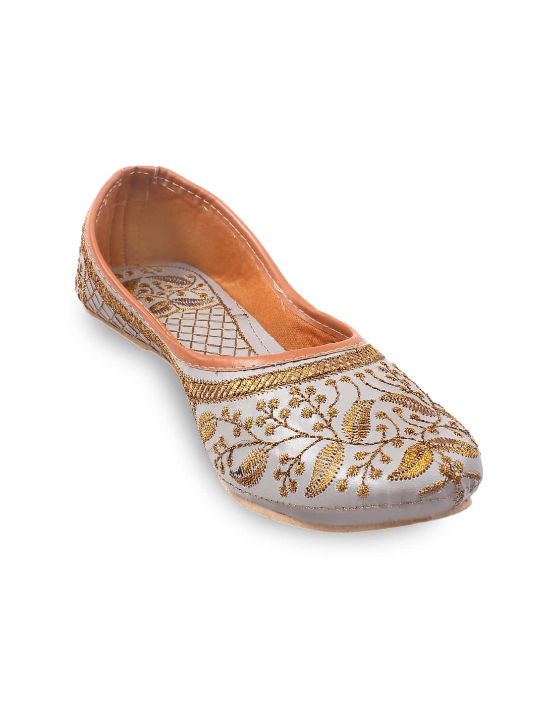 rajeraj Gray Women's Juttis - Ethnic Shoes | Buy online on ZillyBuy