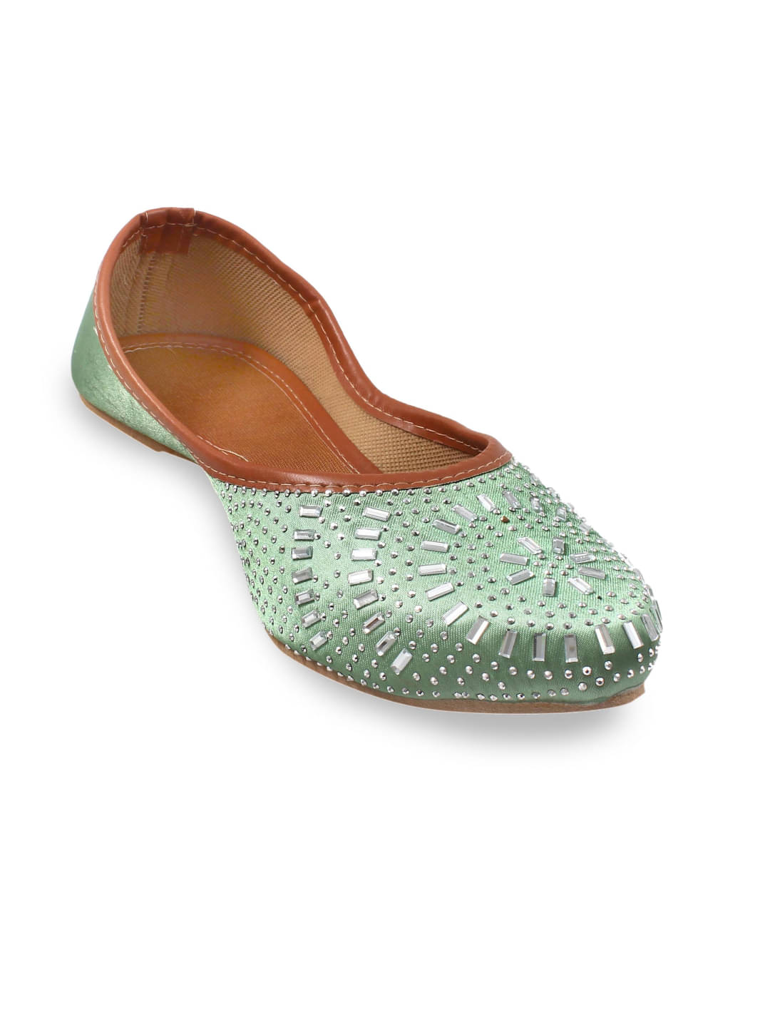     			rajeraj Green Women's Juttis