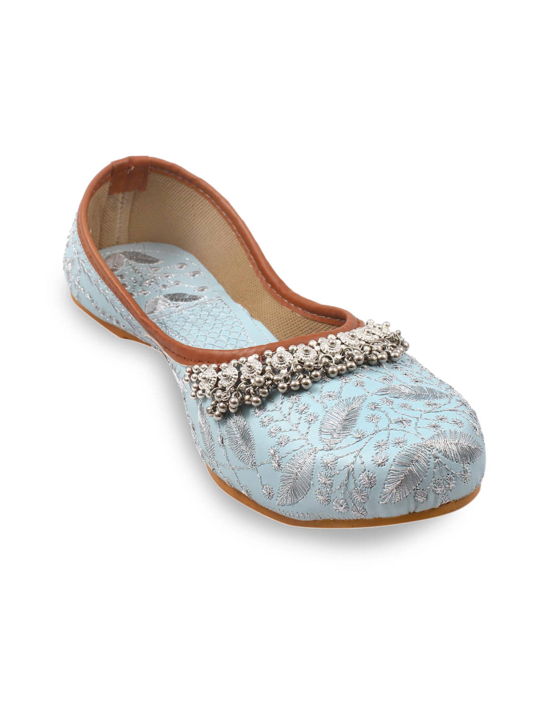 rajeraj Light Blue Women's Juttis - Ethnic Shoes | Buy online on ZillyBuy