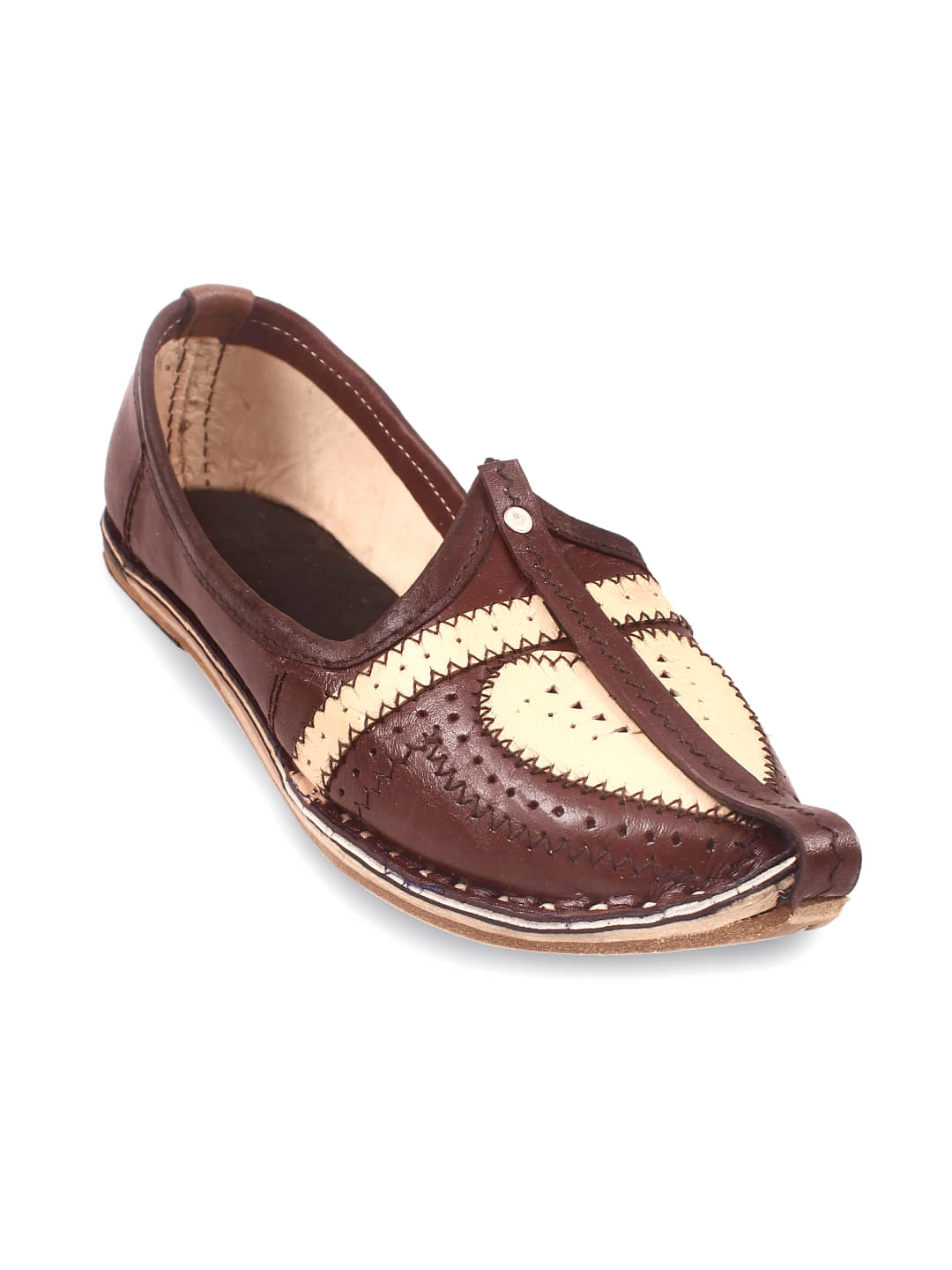     			Apratim Brown Men's Mojaris