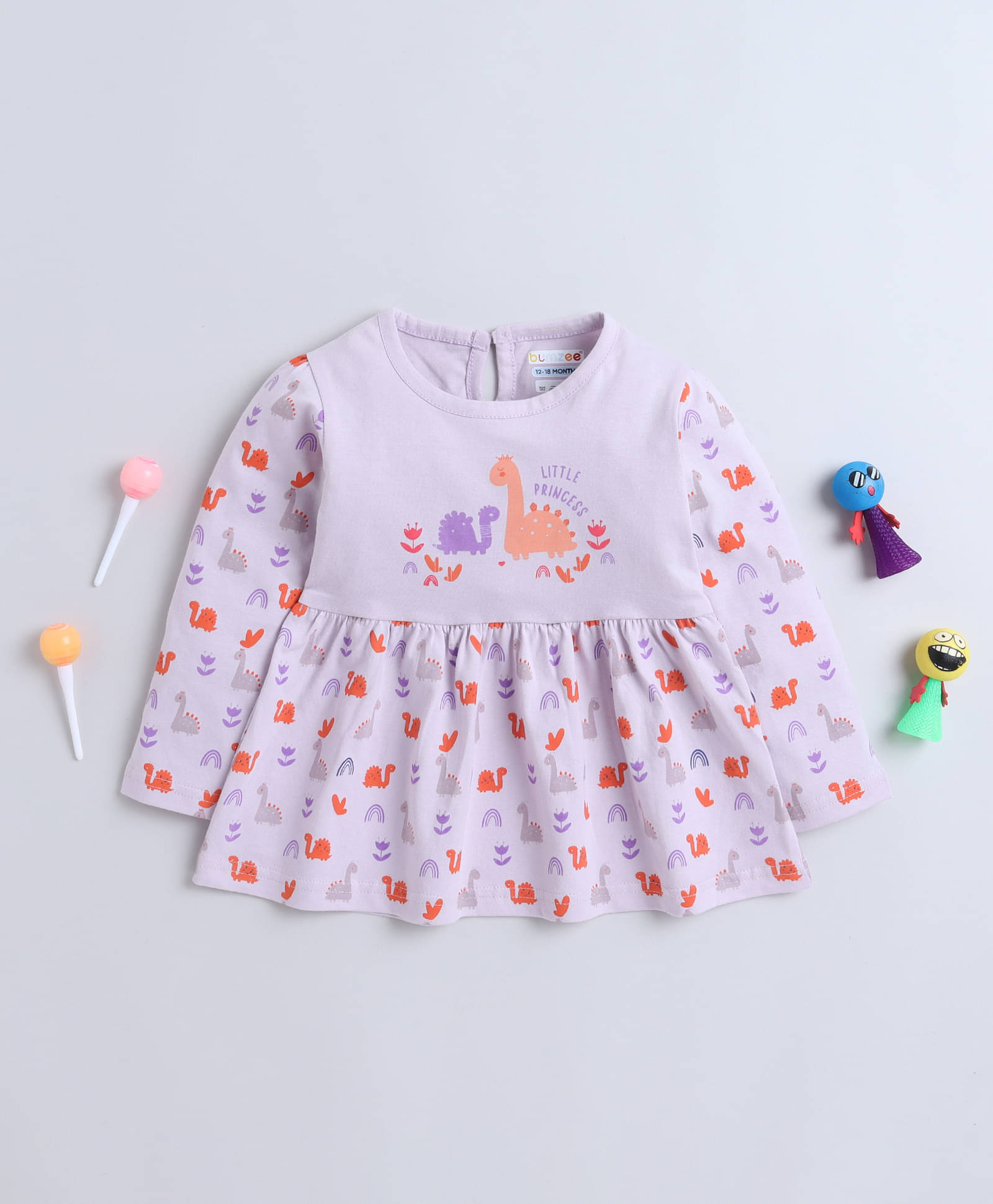     			BUMZEE Pack of 1 Baby Girls Cotton Frock ( Purple )