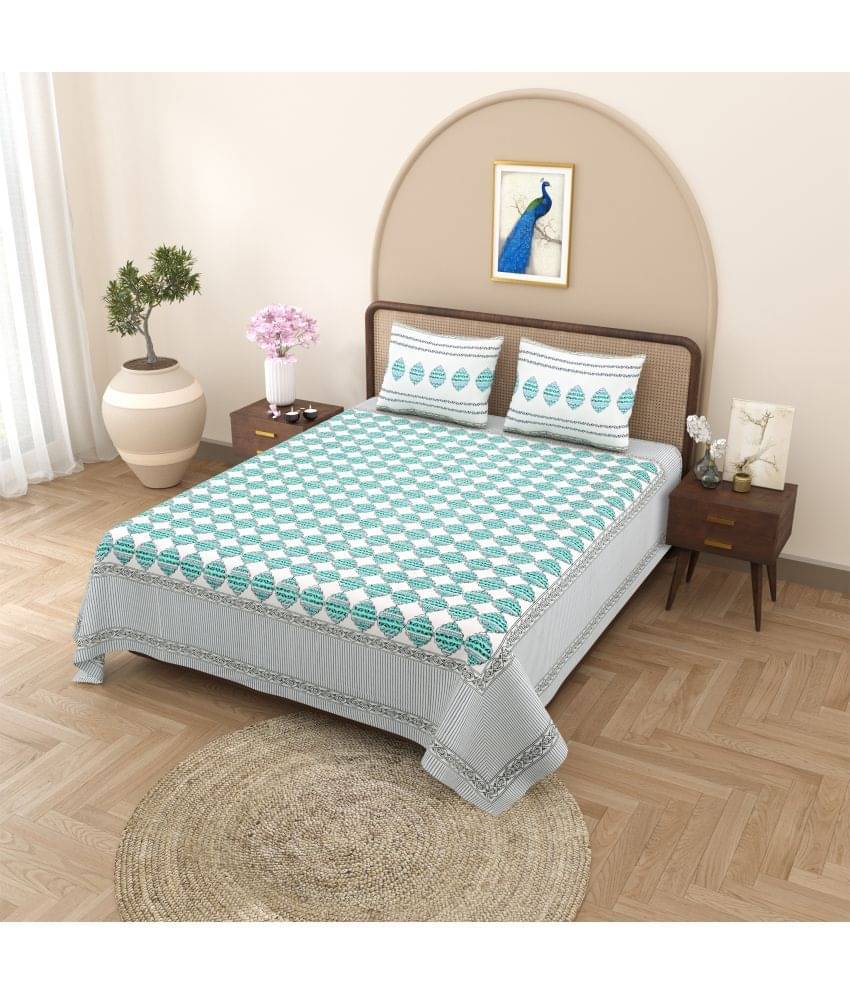 CLOTHOLOGY Cotton 1 Double King Bedsheet with 2 Pillow Covers ( Multicolor ) CLOTHOLOGY Cotton 1 Double King Bedsheet with 2 Pillow Covers ( Multicolor )