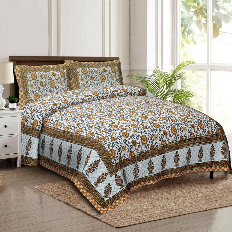 CLOTHOLOGY Cotton 1 Double King Bedsheet with 2 Pillow Covers ( Multicolor )     			CLOTHOLOGY Cotton 1 Double King Bedsheet with 2 Pillow Covers ( Multicolor )