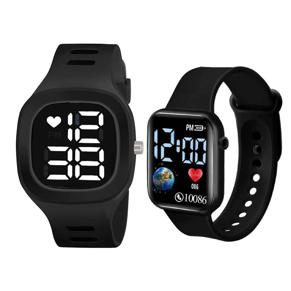     			DECLASSE Black Dial Digital Boys Watch ( Pack Of 2 )