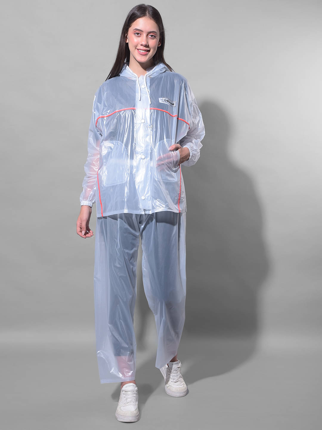 Dollar Polyester Raincoat Set - White Dollar Polyester Raincoat Set - White