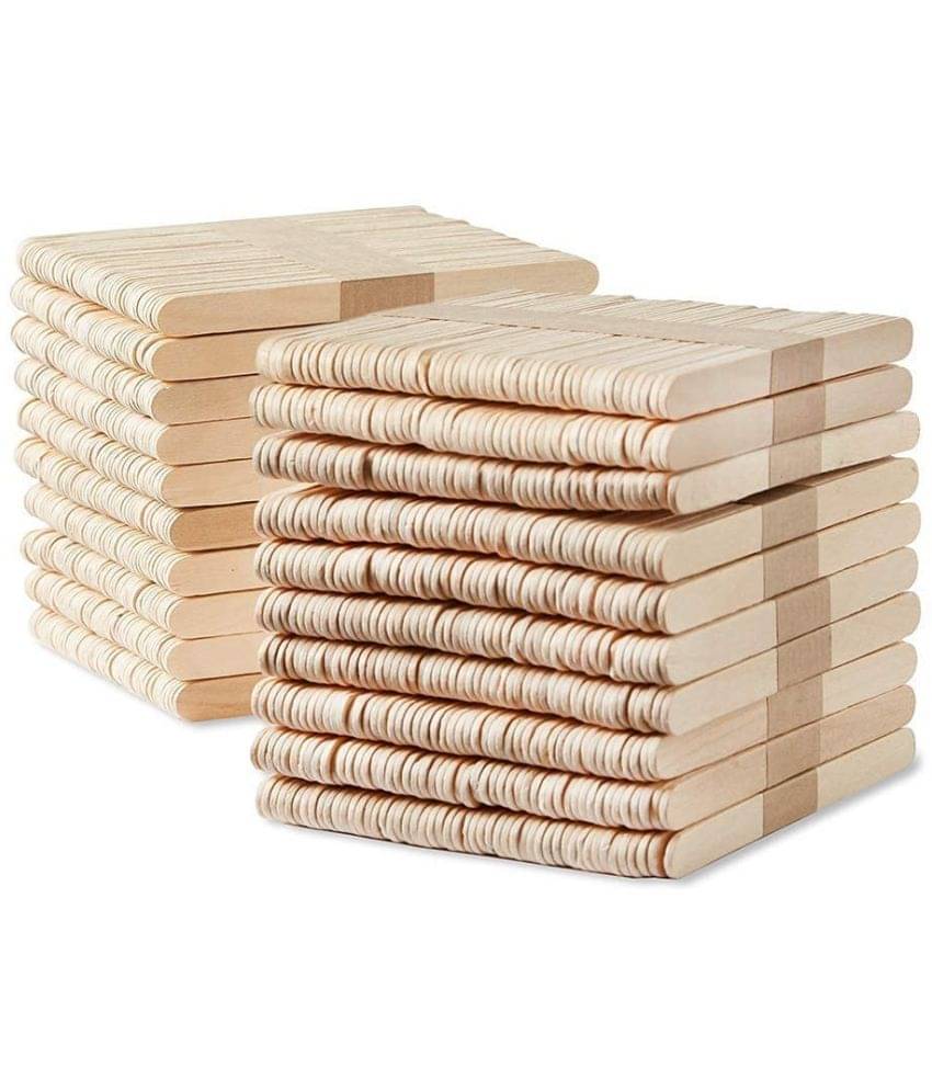     			ECLET 500 Pcs ice Cream Stick Wooden Stick Craft Material ice Cream Stick Use of Project Work Stick School Purpose for Decorations (Ice Cream Stick)