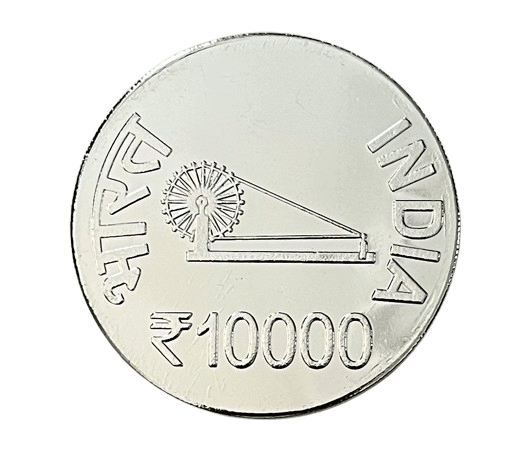 Extreme Rare 10000 Rupee - Tatya Tope Silver Plated Fantasy Token Memorial Coin Extreme Rare 10000 Rupee - Tatya Tope Silver Plated Fantasy Token Memorial Coin
