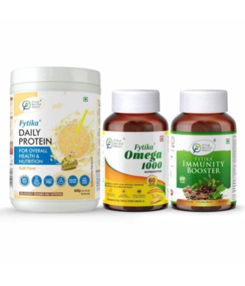 FYTIKA Protein(Kulfi )& Omega1000 3 gm Pack of 3 FYTIKA Protein(Kulfi )& Omega1000 3 gm Pack of 3