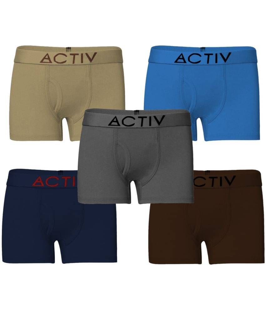     			HAP Pack of 5 Boys Cotton Trunks ( Multicolor )