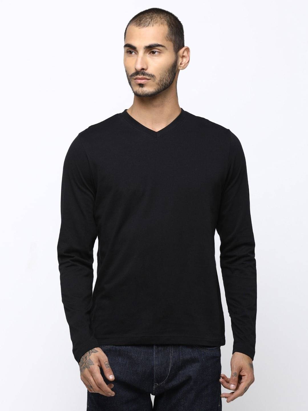 Huetrap Pack of 1 Cotton Regular Fit Men's T-Shirt ( Black )     			Huetrap Pack of 1 Cotton Regular Fit Men's T-Shirt ( Black )