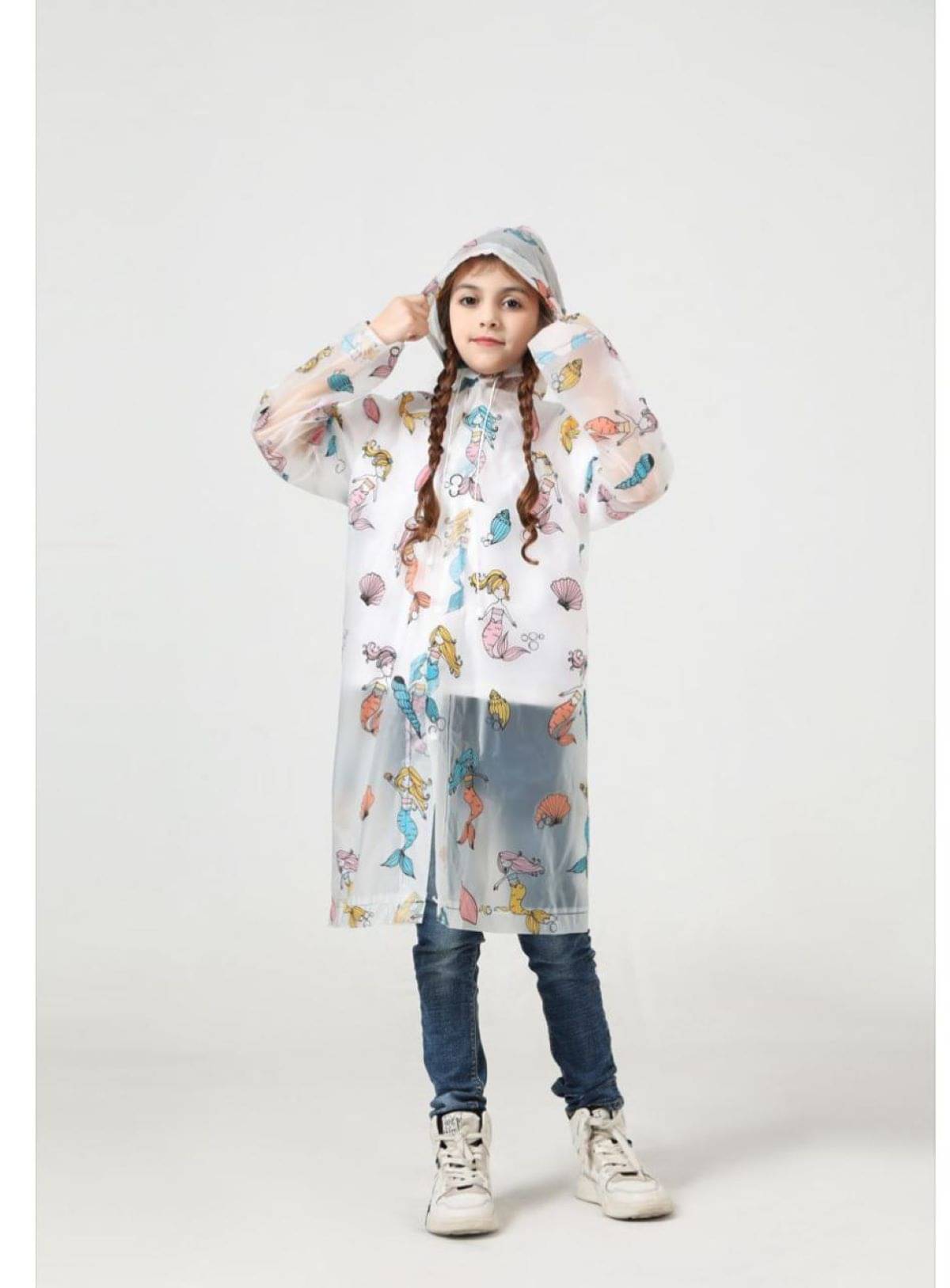 Infispace Kid's Premium Eco-Friendly EVA Comfort Multi Color Raincoat Mermaid Print Rain(Pack of 1) Infispace Kid's Premium Eco-Friendly EVA Comfort Multi Color Raincoat Mermaid Print Rain(Pack of 1)