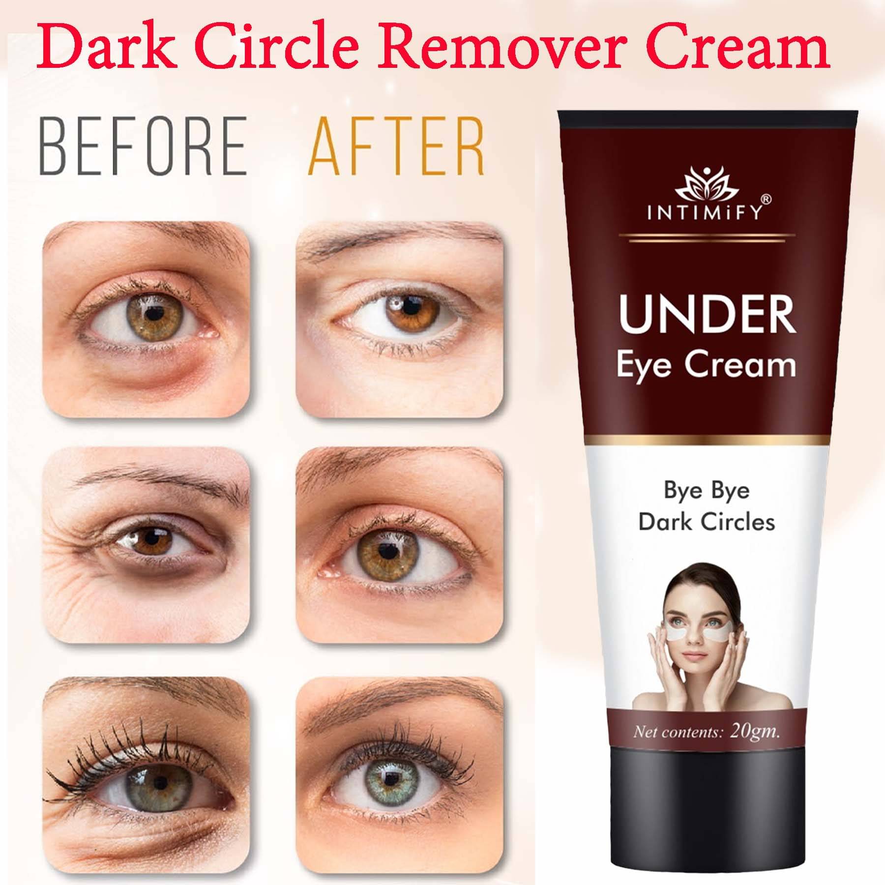 Intimify Under Eye Cream for Dark Spot Removal, Dark Circles & Reduce Wrinkles Eye Mask 20 g Intimify Under Eye Cream for Dark Spot Removal, Dark Circles & Reduce Wrinkles Eye Mask 20 g