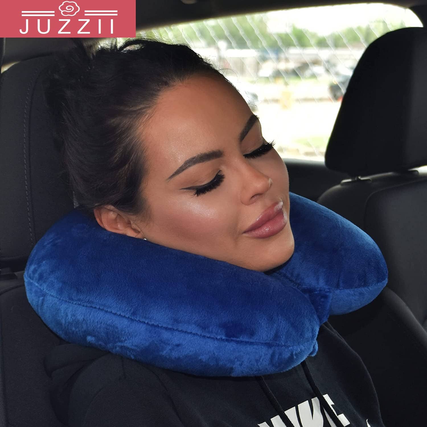 JUZZII Blue Neck Pillow ( Pack of 1 )