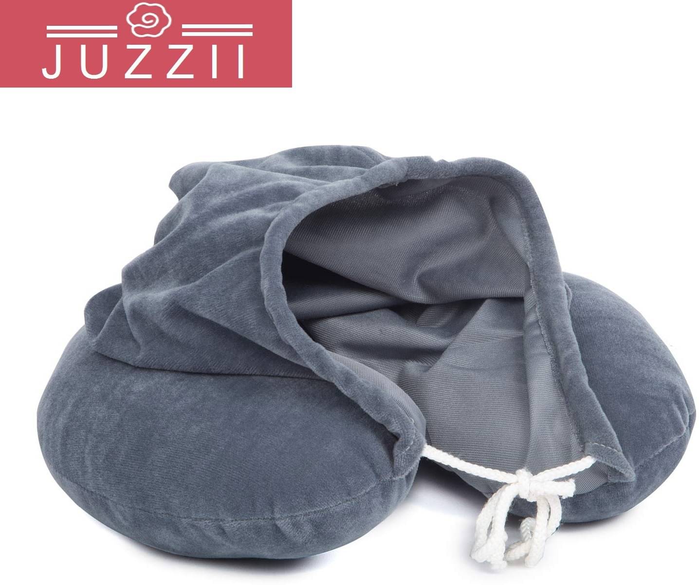     			JUZZII Grey Neck Pillow ( Pack of 1 )