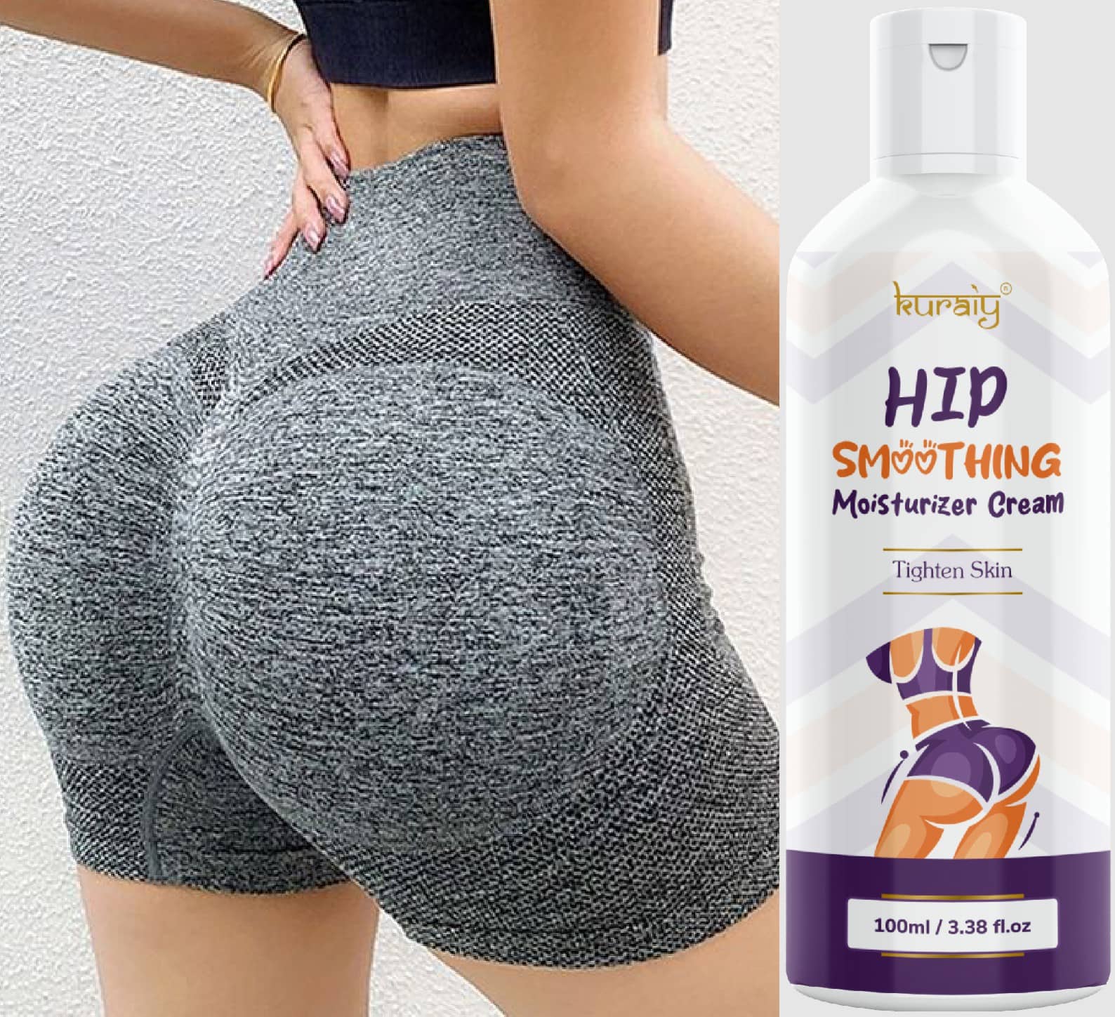 KURAIY Hip Lift body Cream For Hip Enhancement Cream Enlargement Butt 100ML