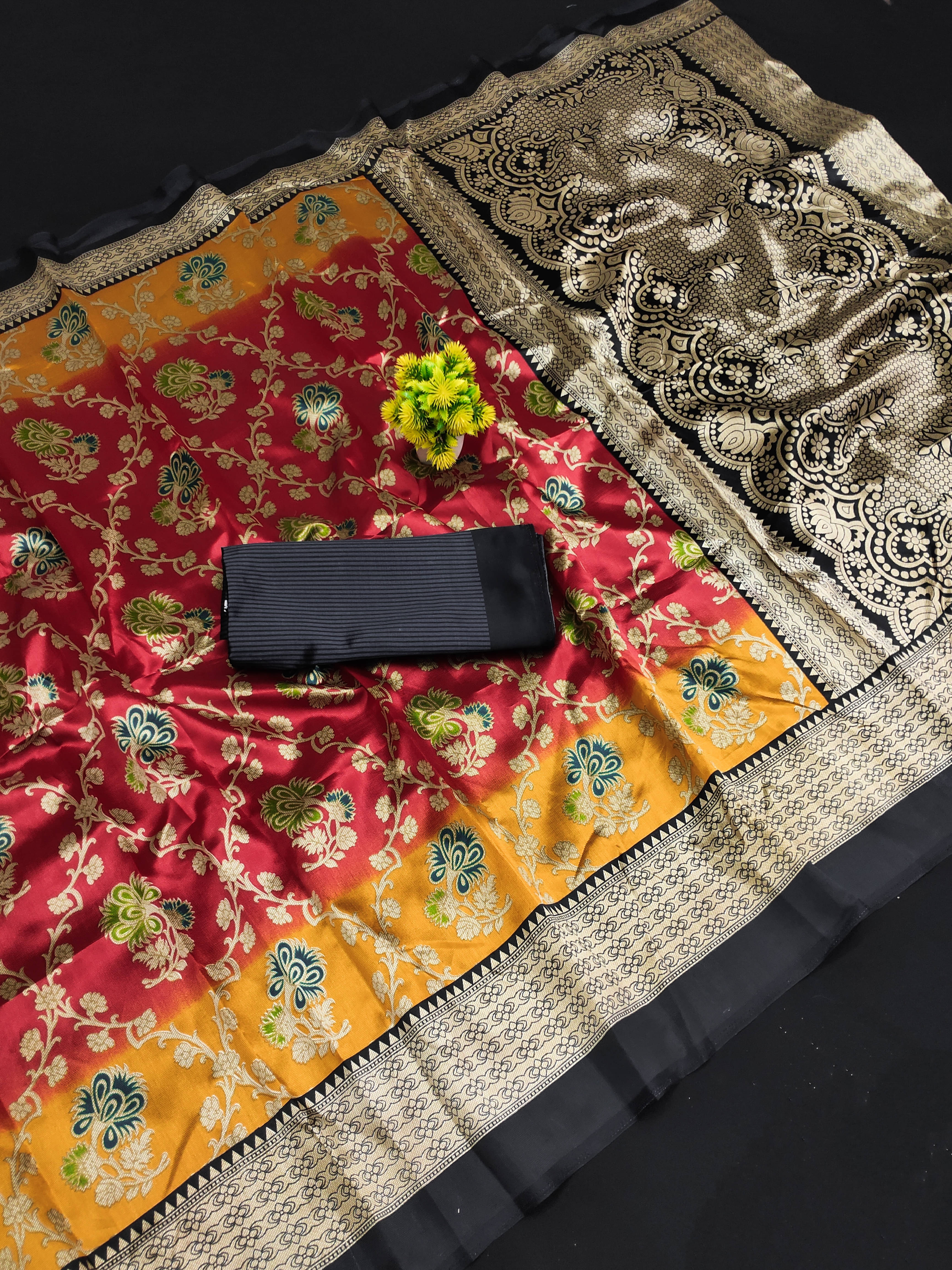 Kanooda Prints Art Silk Printed Saree With Unstitched Blouse Piece ( Multicolour ) Kanooda Prints Art Silk Printed Saree With Unstitched Blouse Piece ( Multicolour )