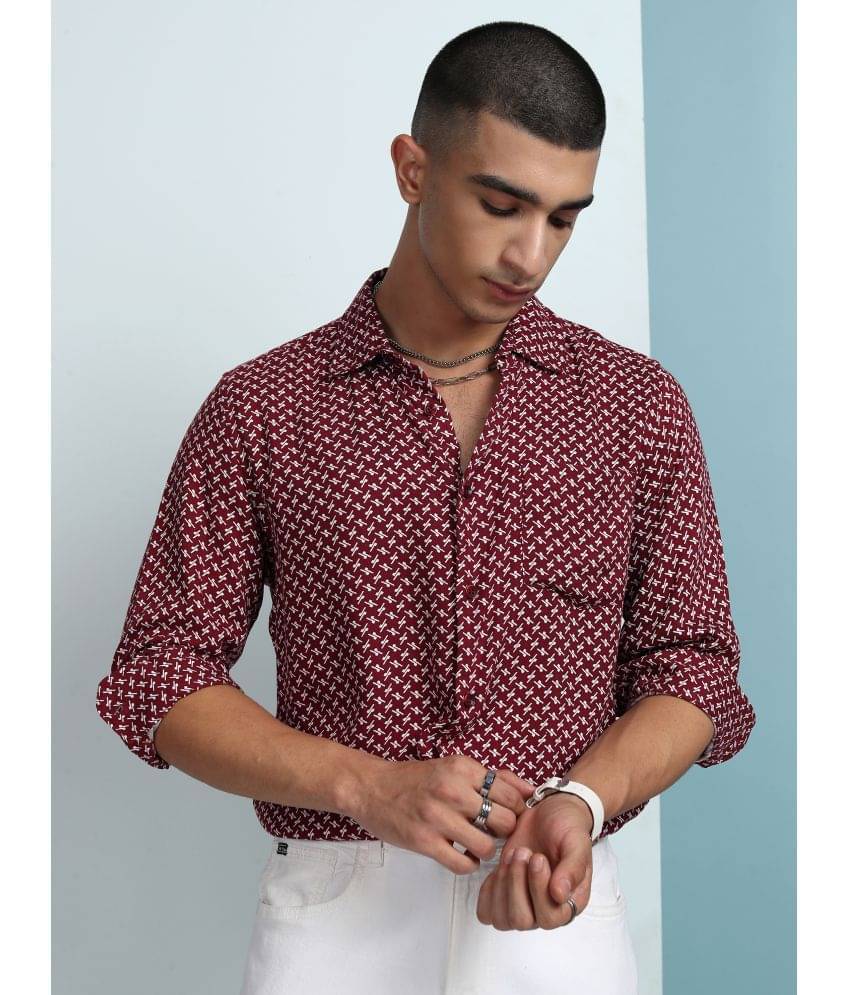 Ketch Viscose Regular Fit Printed Full Sleeves Men's Casual Shirt - Maroon ( Pack of 1 ) Ketch Viscose Regular Fit Printed Full Sleeves Men's Casual Shirt - Maroon ( Pack of 1 )