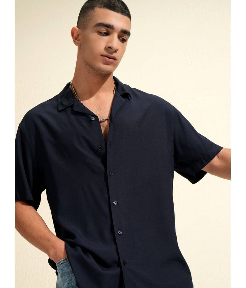     			Ketch Viscose Regular Fit Solids Half Sleeves Men's Casual Shirt - Navy ( Pack of 1 )