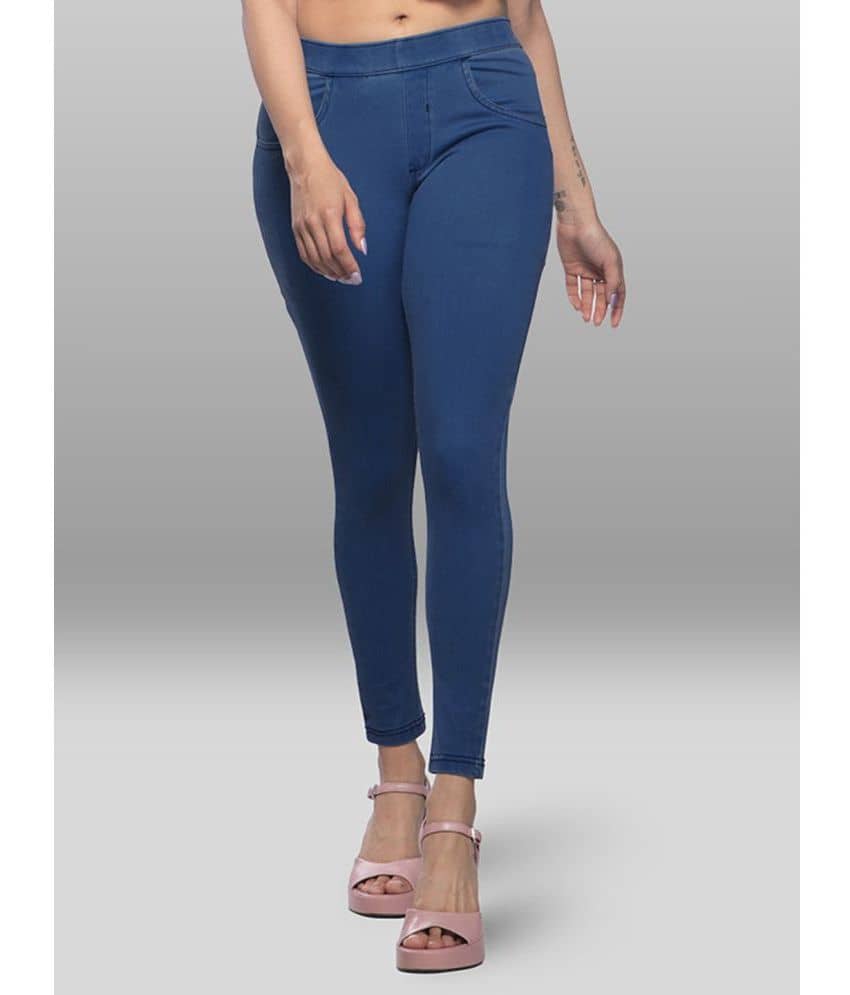 LYRA - Cotton Skinny Fit Navy Women's Jeggings ( Pack of 1 )