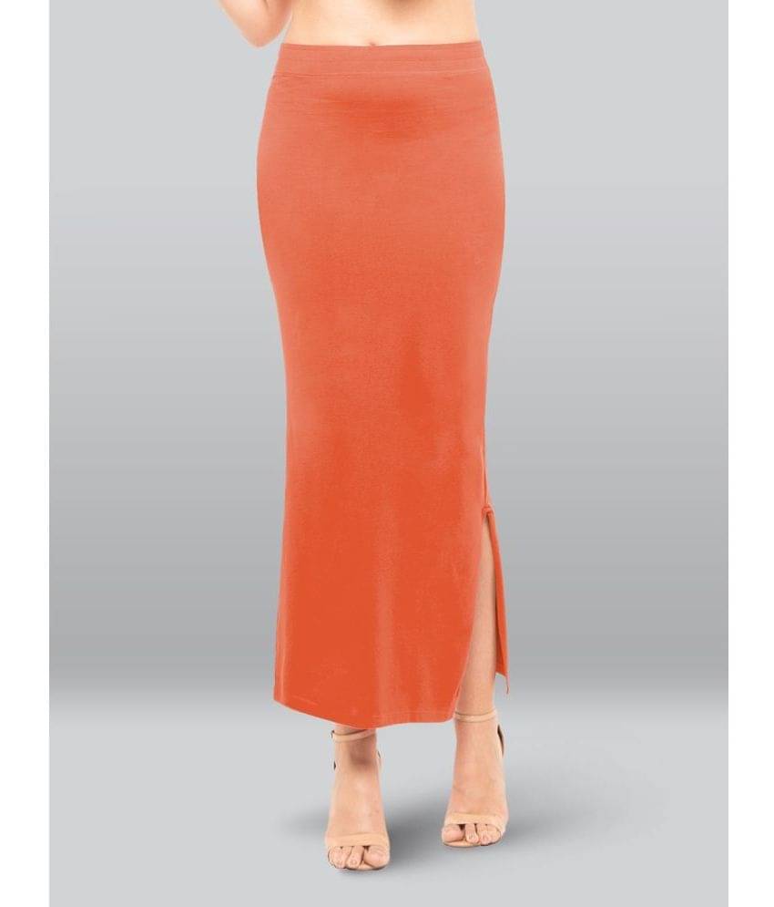 LYRA Orange Cotton Petticoat - Single     			LYRA Orange Cotton Petticoat - Single