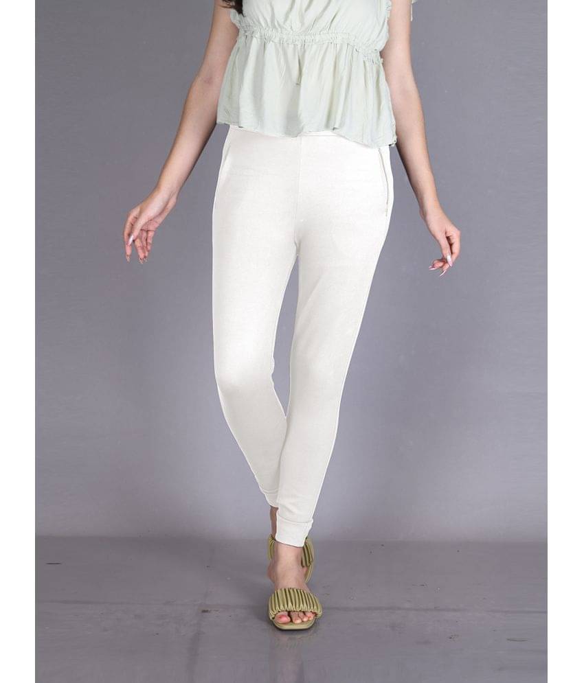     			LYRA - Rayon Regular Fit Off White Women's Jeggings ( Pack of 1 )
