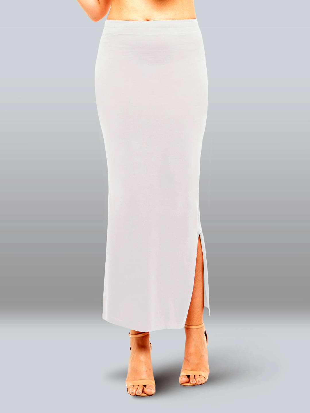     			LYRA White Cotton Petticoat - Single