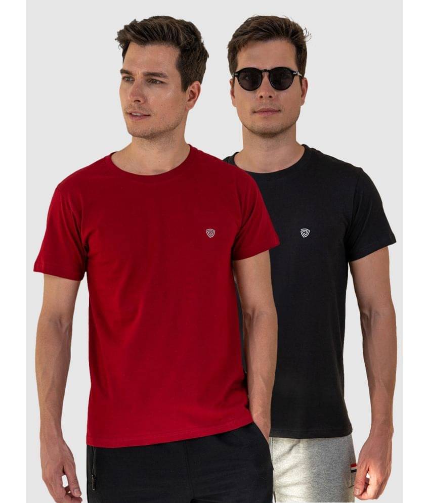 Lux Cozi Cotton Regular Fit Solid Half Sleeves Men's T-Shirt - Maroon ( Pack of 2 )     			Lux Cozi Cotton Regular Fit Solid Half Sleeves Men's T-Shirt - Maroon ( Pack of 2 )