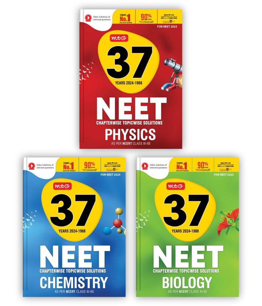 MTG 37 Years NEET Previous Year Solved Question Papers with NEET PYQ Chapterwise Topicwise Solutions - Physics, Chemistry & Biology For NEET Exam MTG 37 Years NEET Previous Year Solved Question Papers with NEET PYQ Chapterwise Topicwise Solutions - Physics, Chemistry & Biology For NEET Exam