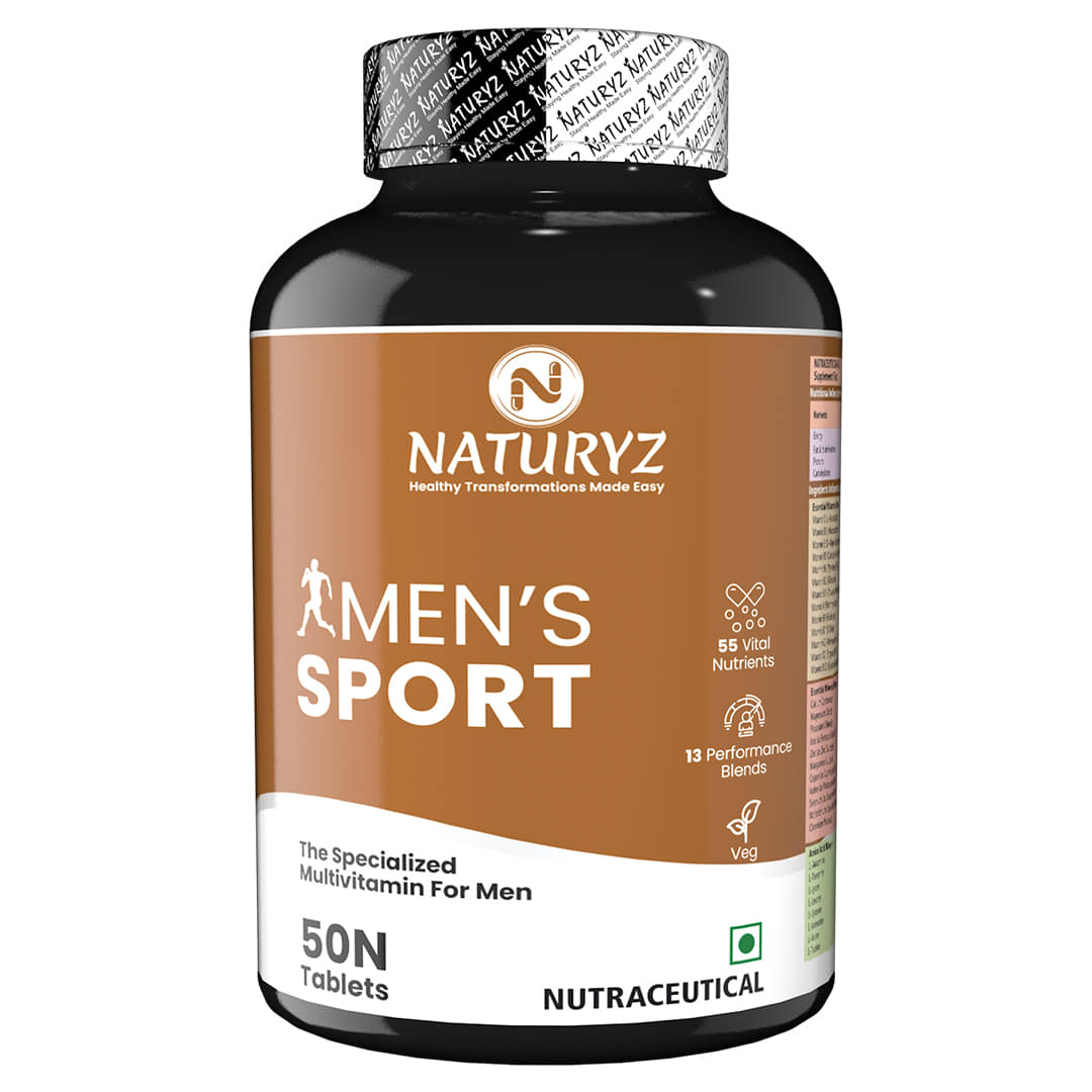    			NATURYZ Men's Sport Multivitamin for men With 55 Vital Nutrients & 13 Performance Blends -50 Tablets