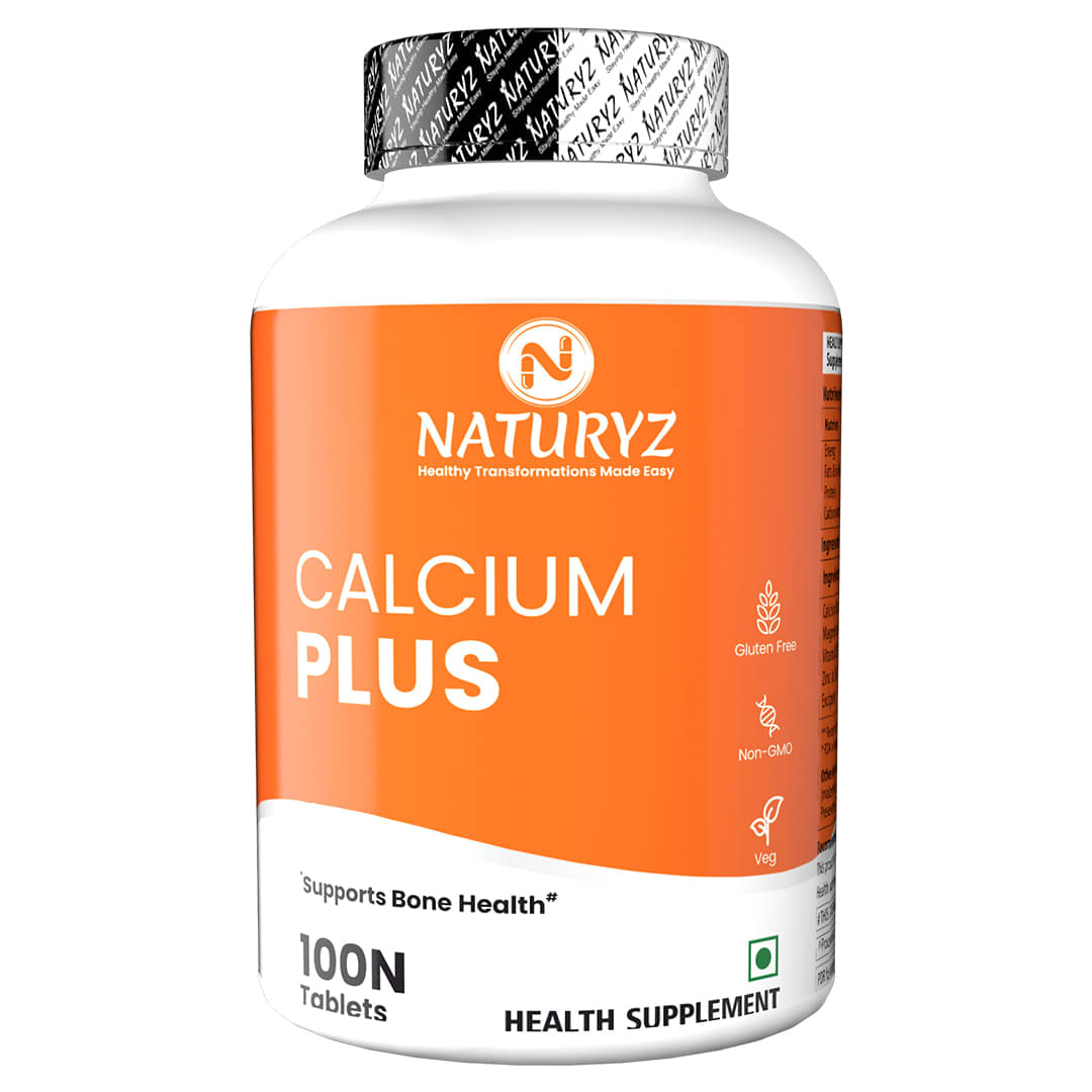 NATURYZ Calcium Plus with Calcium Citrate, Vitamin D, zinc, Magnesium for Bone Health - 100 Tablets NATURYZ Calcium Plus with Calcium Citrate, Vitamin D, zinc, Magnesium for Bone Health - 100 Tablets