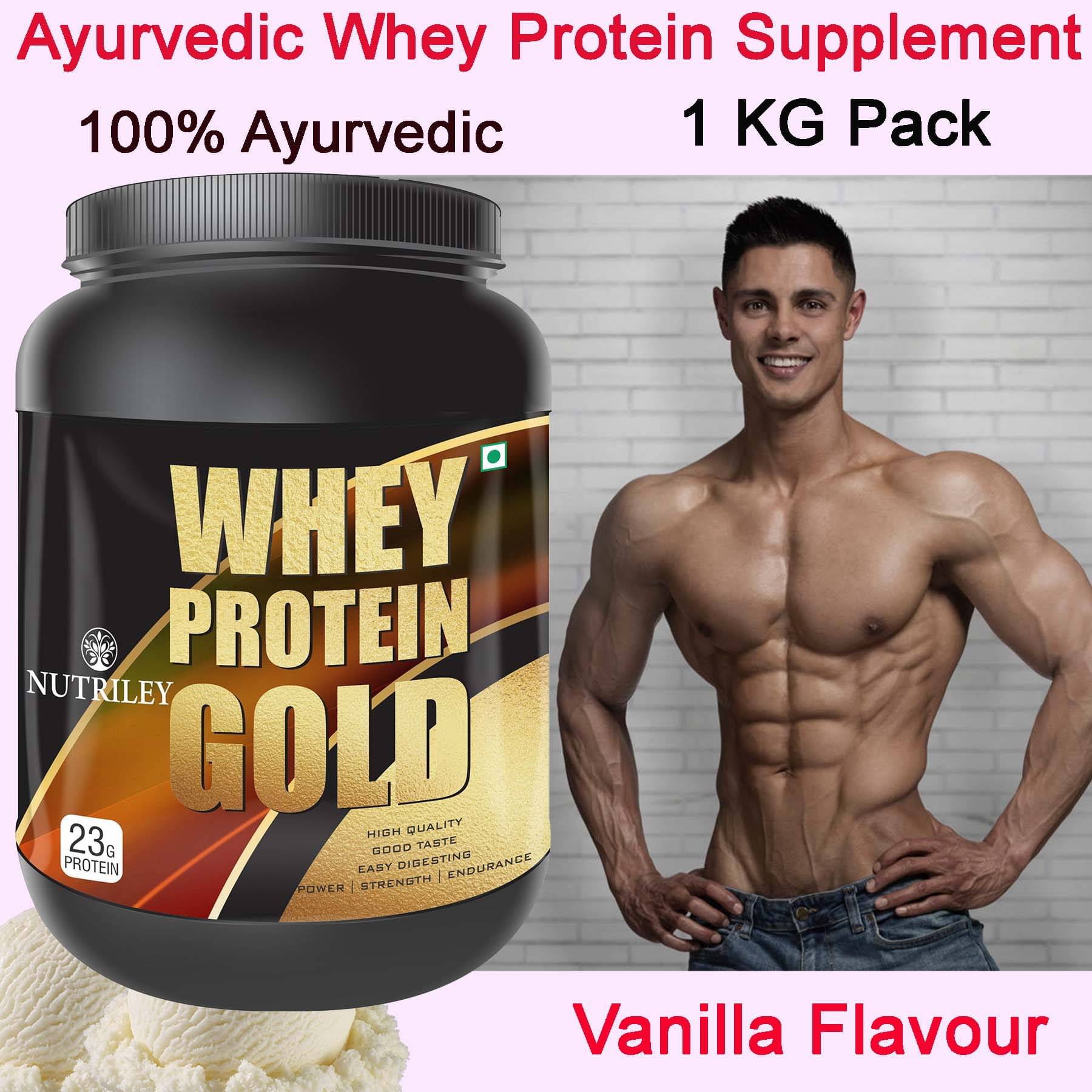 Nutriley Whey Protein Gold Whey Protein ( 1000 gm , Vanilla - Flavour )     			Nutriley Whey Protein Gold Whey Protein ( 1000 gm , Vanilla - Flavour )