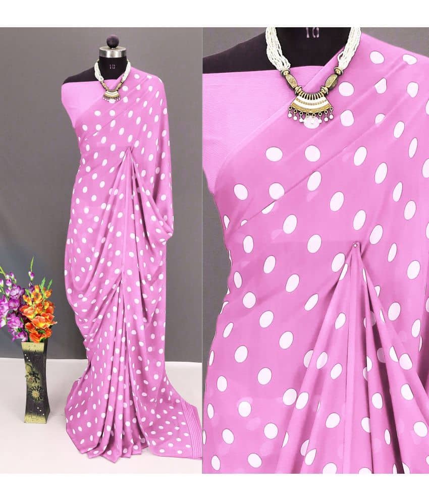Rekha Maniyar Georgette Printed Saree With Unstitched Blouse Piece ( Teal ) - Sarees | Buy online on ZillyBuy