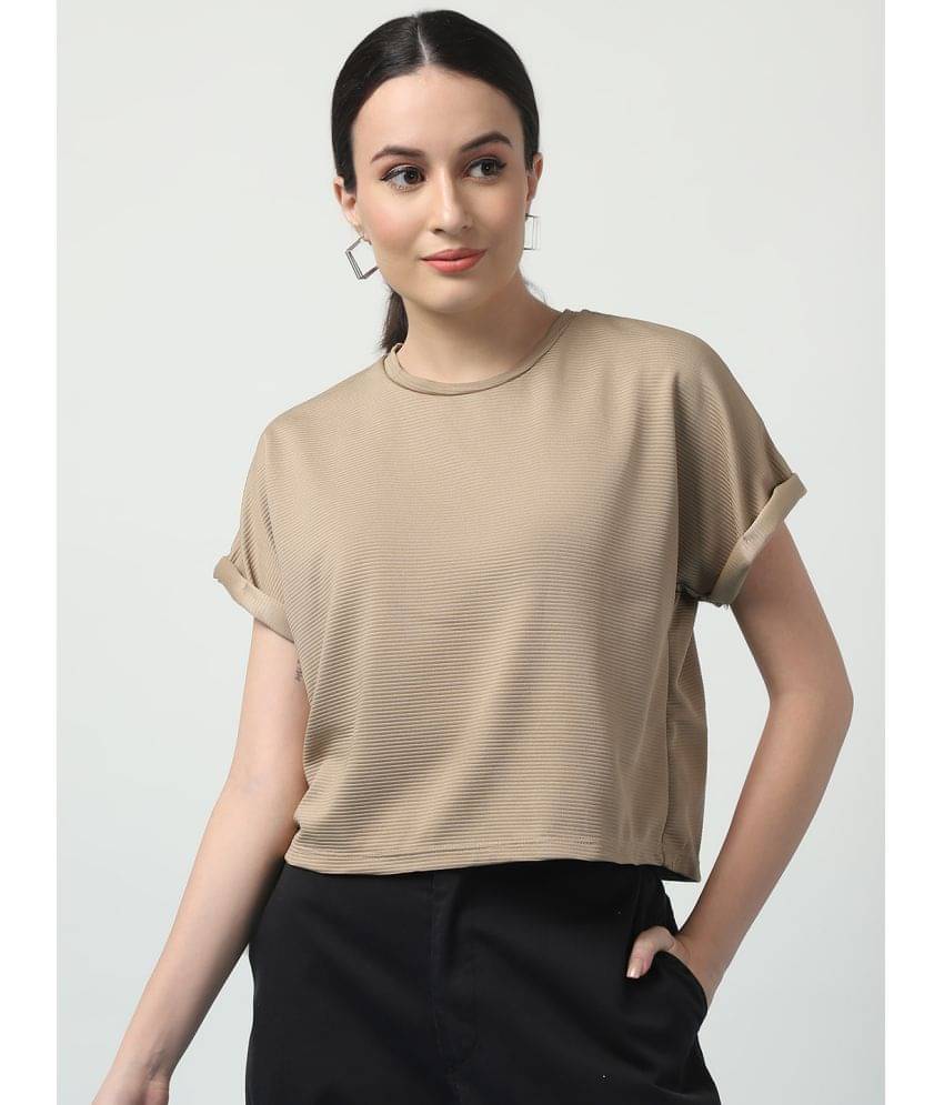     			Rigo Women's Polyester Crop Top ( Beige )