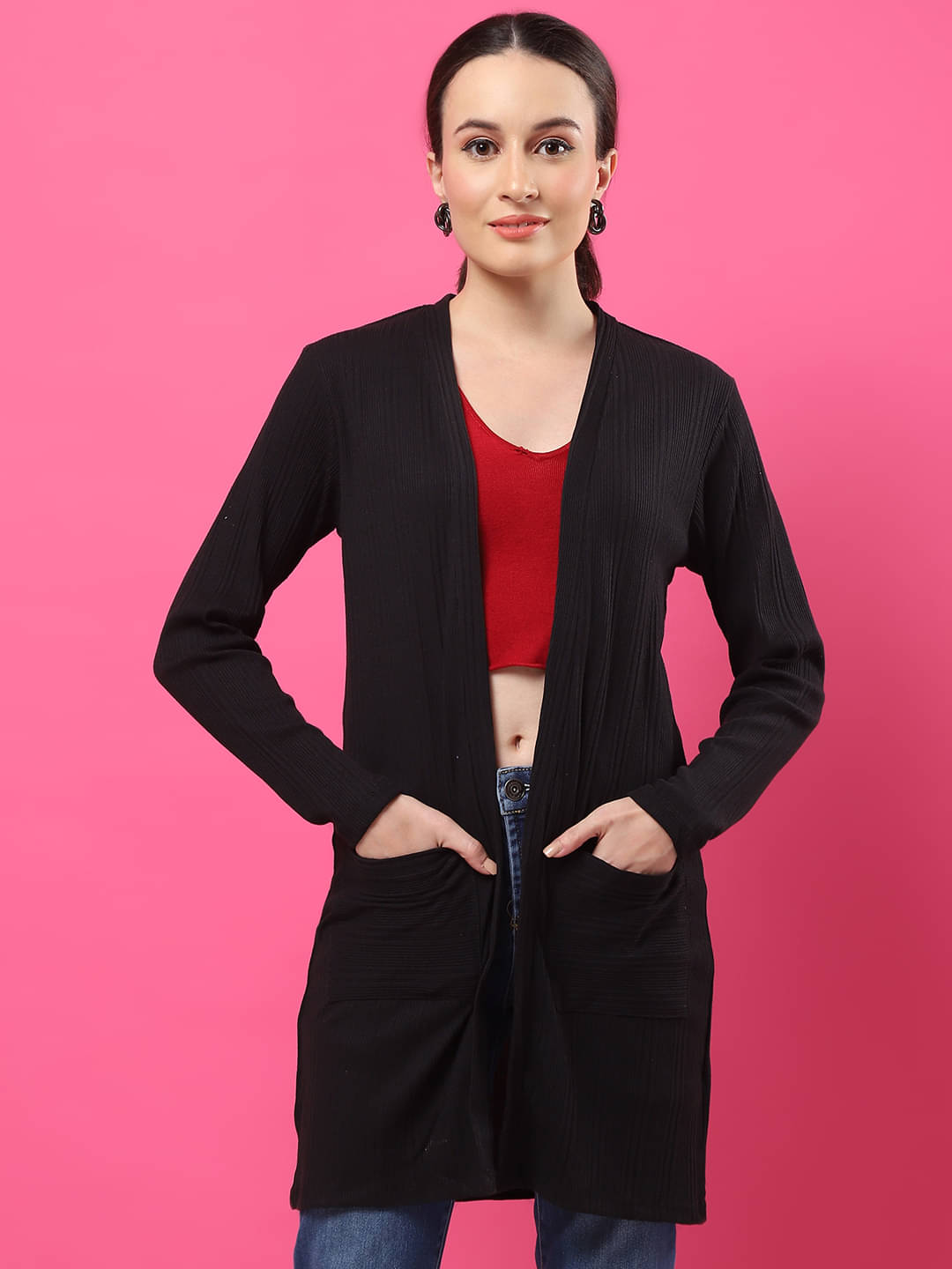     			Rigo Women's Cotton Regular Top ( Black )
