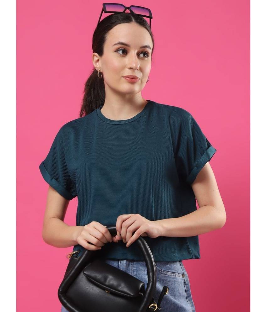     			Rigo Women's Polyester Crop Top ( Green )