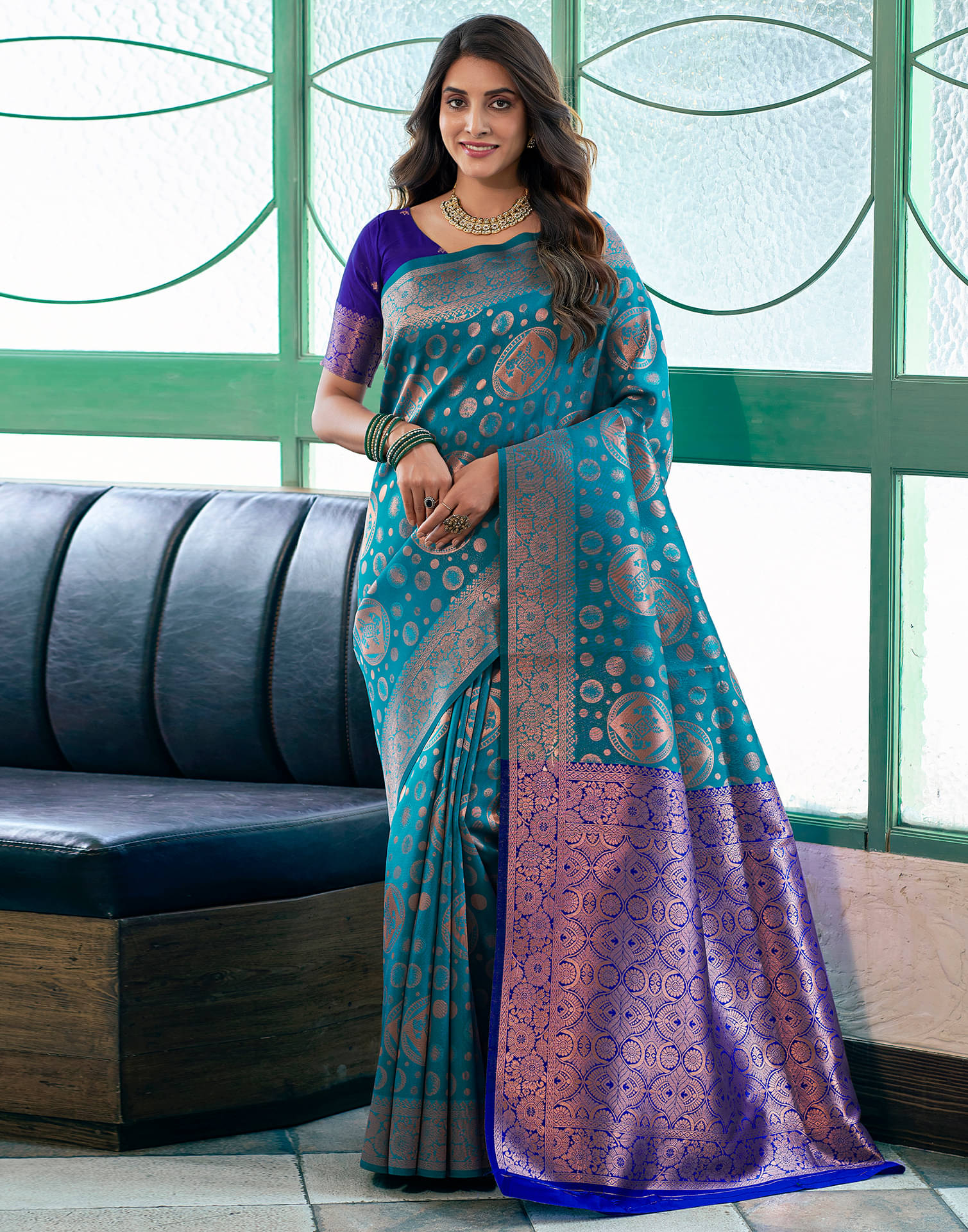 Samah Silk Blend Woven Saree With Unstitched Blouse Piece ( Light Blue ) Samah Silk Blend Woven Saree With Unstitched Blouse Piece ( Light Blue )