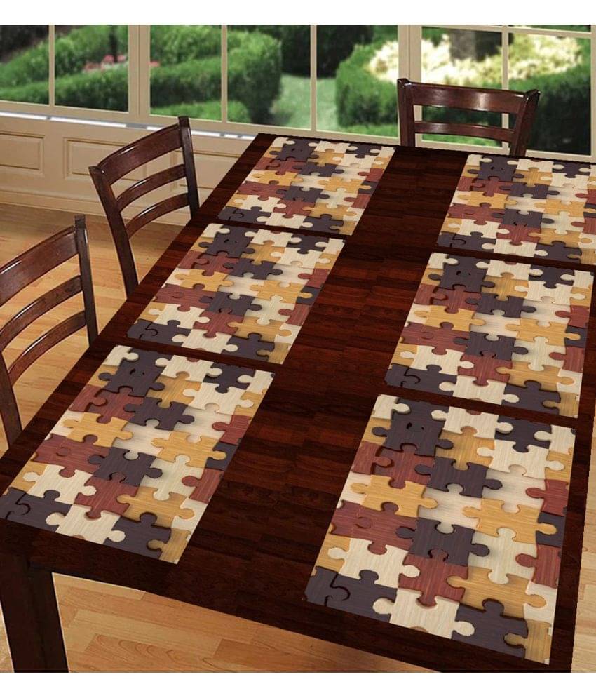     			Sanraksshan PVC Solid Rectangle Table Mats ( 40 cm x 32 cm ) Pack of 1 - Multi