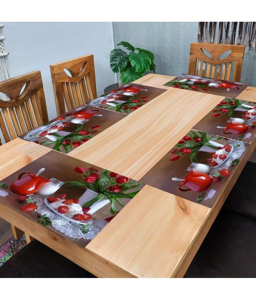     			Sanraksshan PVC Solid Rectangle Table Mats ( 40 cm x 32 cm ) Pack of 1 - Multi