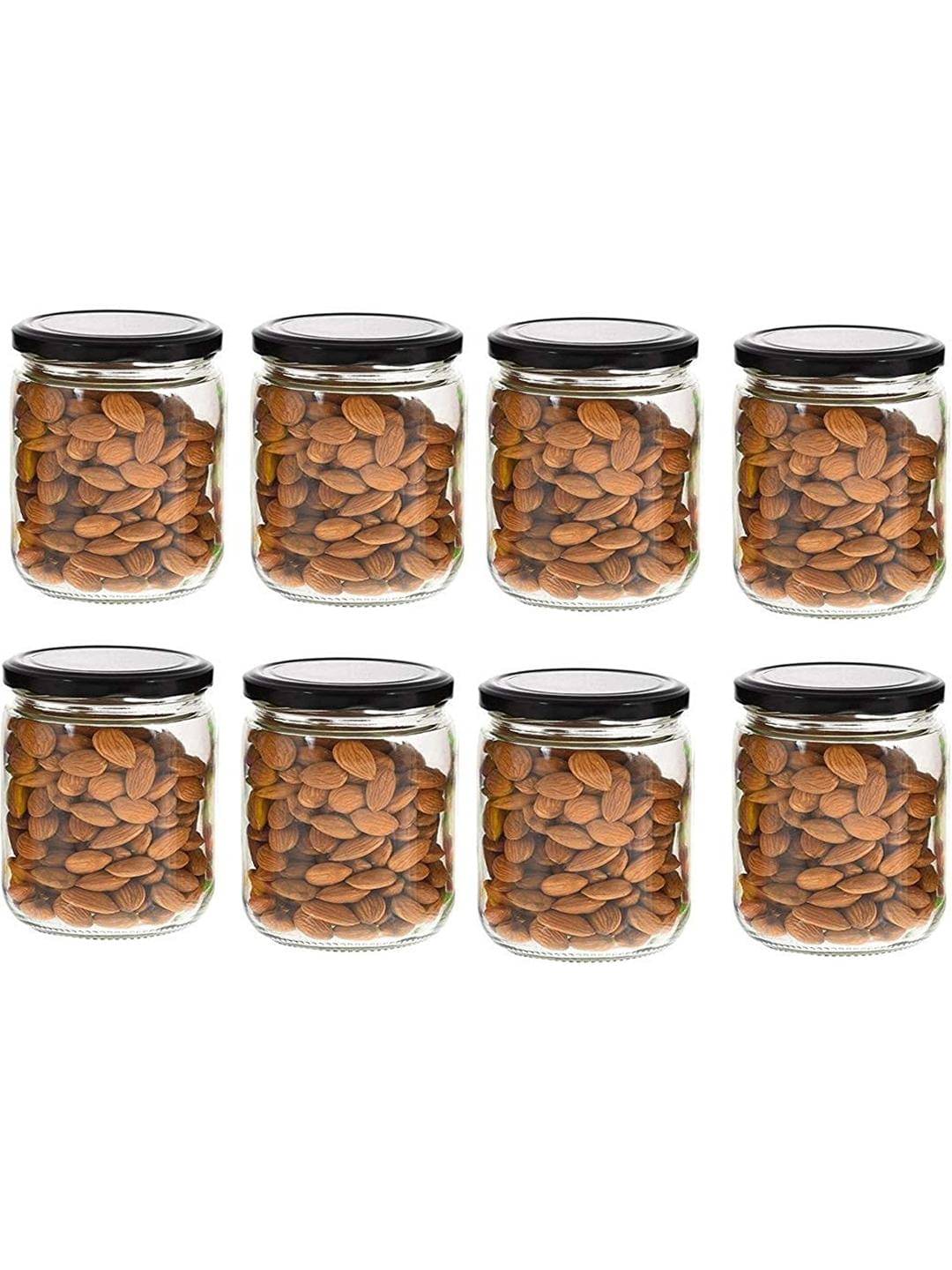 Somil Glass Container Jar Glass Transparent Utility Container ( Set of 8 ) Somil Glass Container Jar Glass Transparent Utility Container ( Set of 8 )