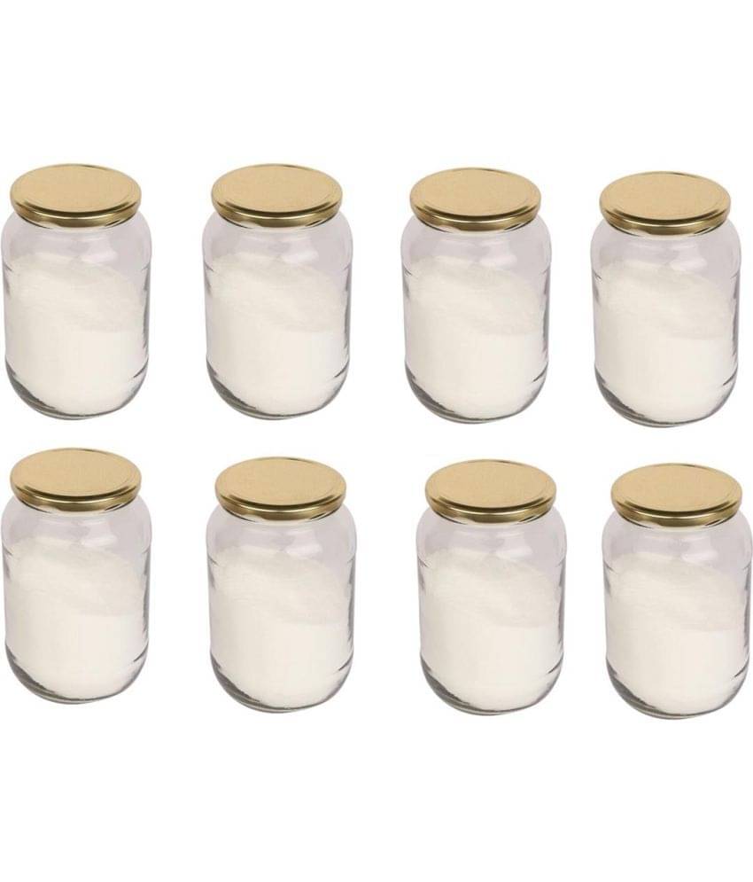 Somil Glass Container Jar Glass Transparent Utility Container ( Set of 8 ) Somil Glass Container Jar Glass Transparent Utility Container ( Set of 8 )