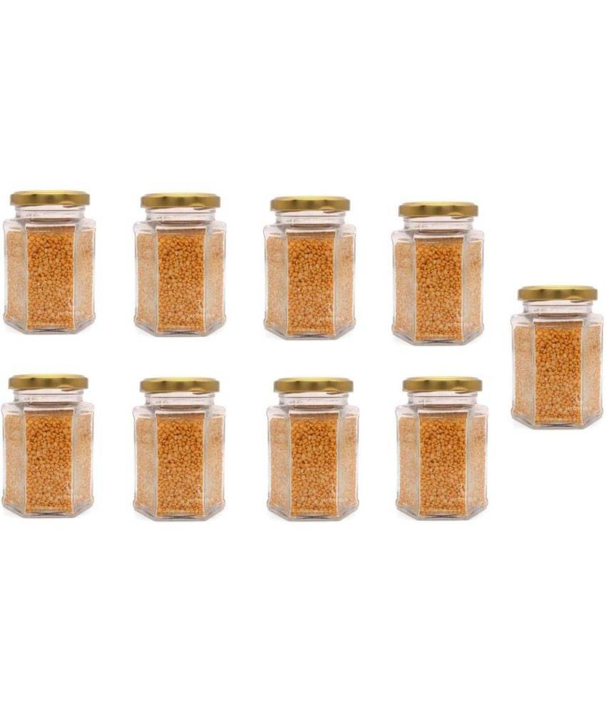     			Somil Glass Container Jar Glass Transparent Utility Container ( Set of 9 )