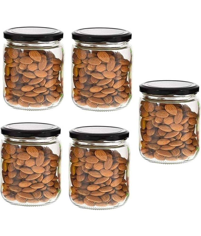     			Somil Glass Container Jar Glass Transparent Utility Container ( Set of 5 )