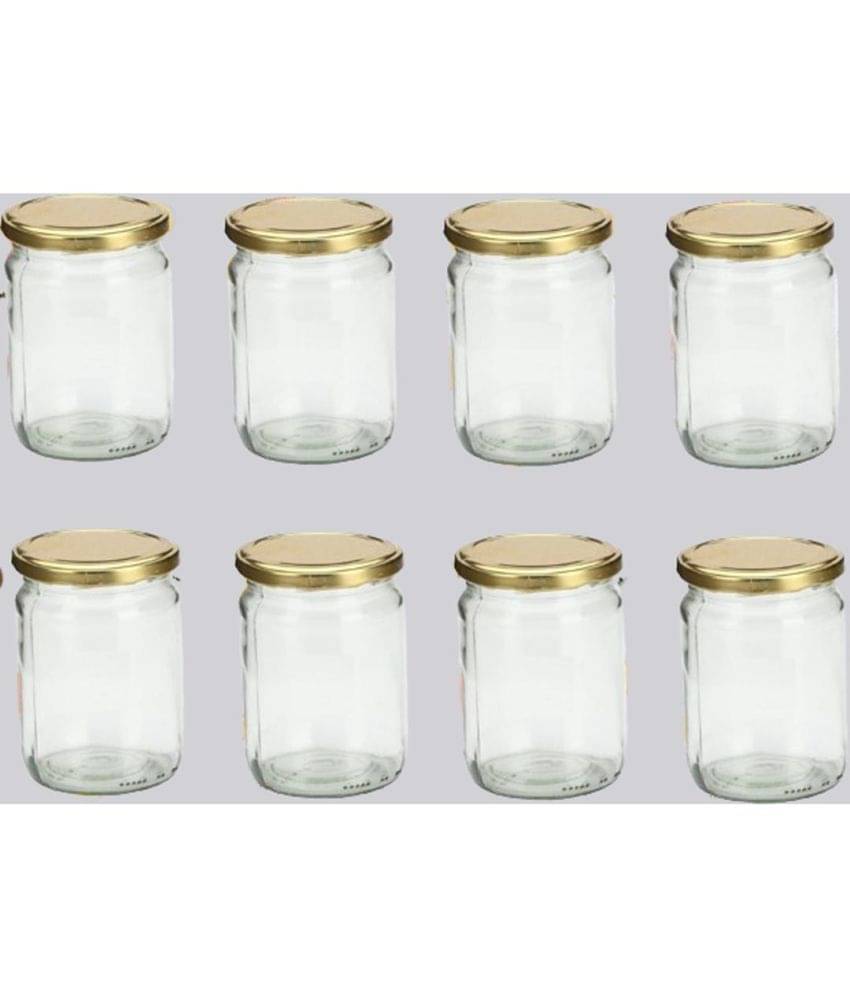     			Somil Glass Container Jar Glass Transparent Utility Container ( Set of 8 )