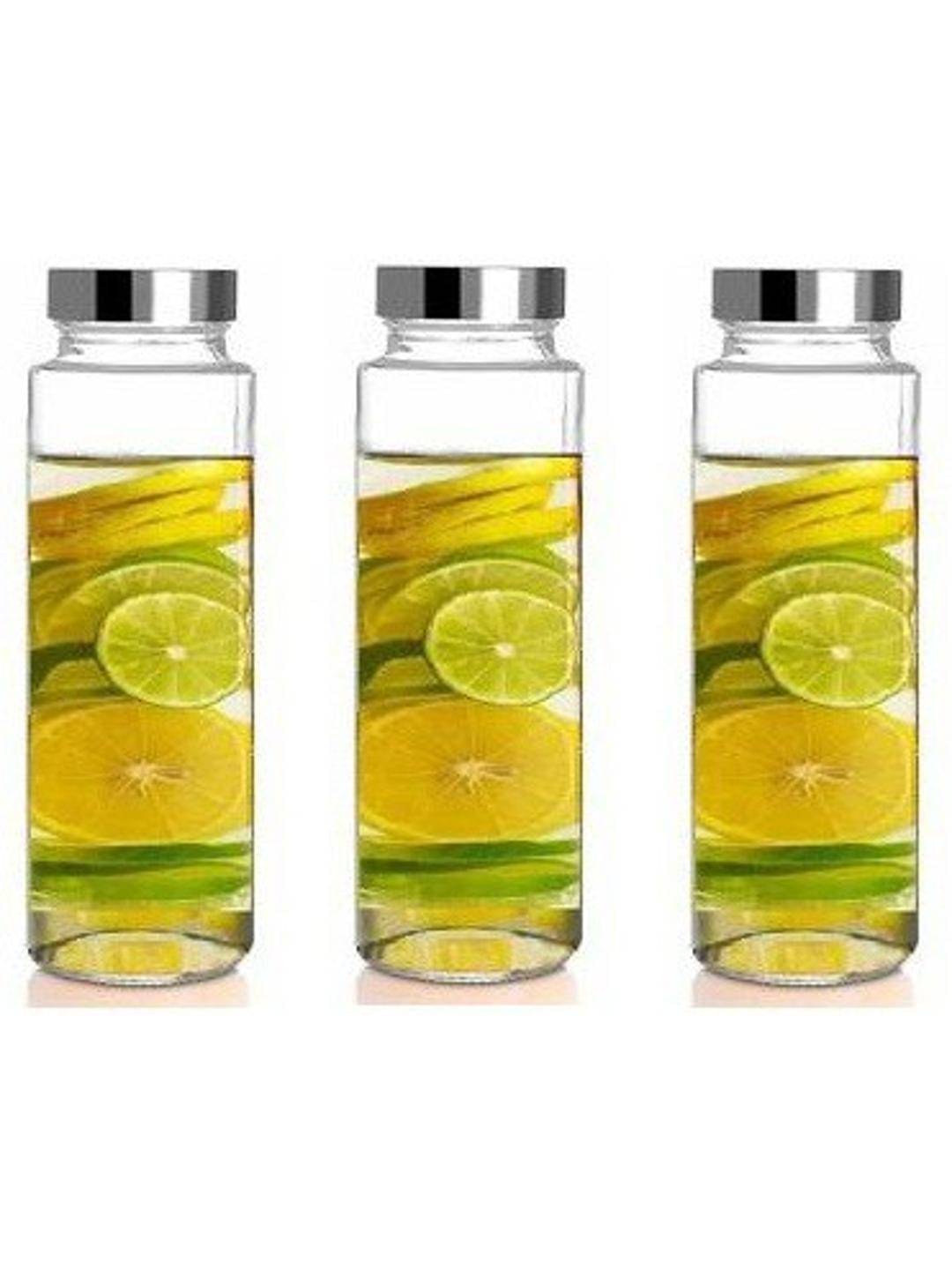 Somil Glass Container Jar Glass Transparent Utility Container ( Set of 3 ) Somil Glass Container Jar Glass Transparent Utility Container ( Set of 3 )