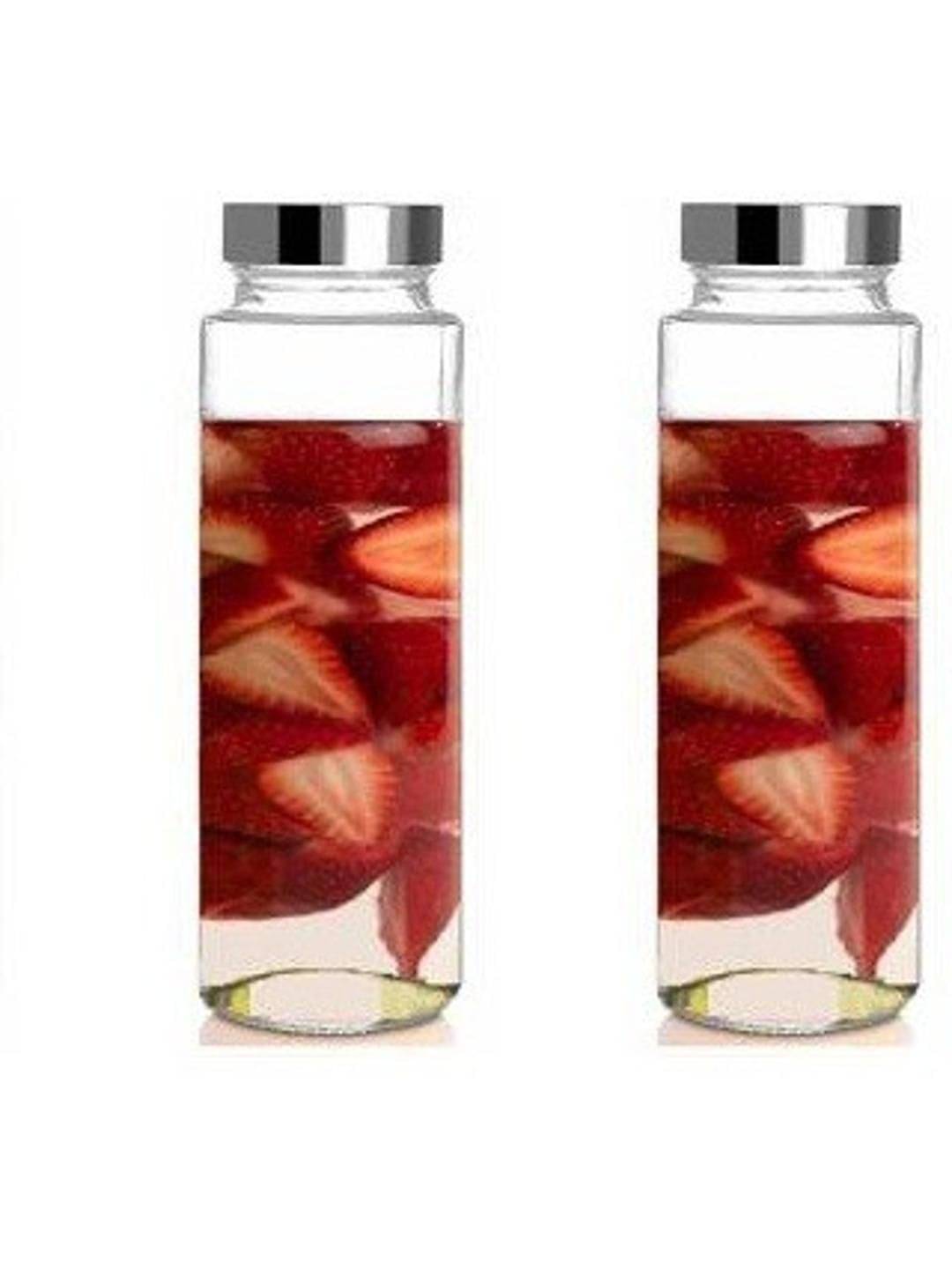Somil Glass Container Jar Glass Transparent Utility Container ( Set of 2 ) Somil Glass Container Jar Glass Transparent Utility Container ( Set of 2 )