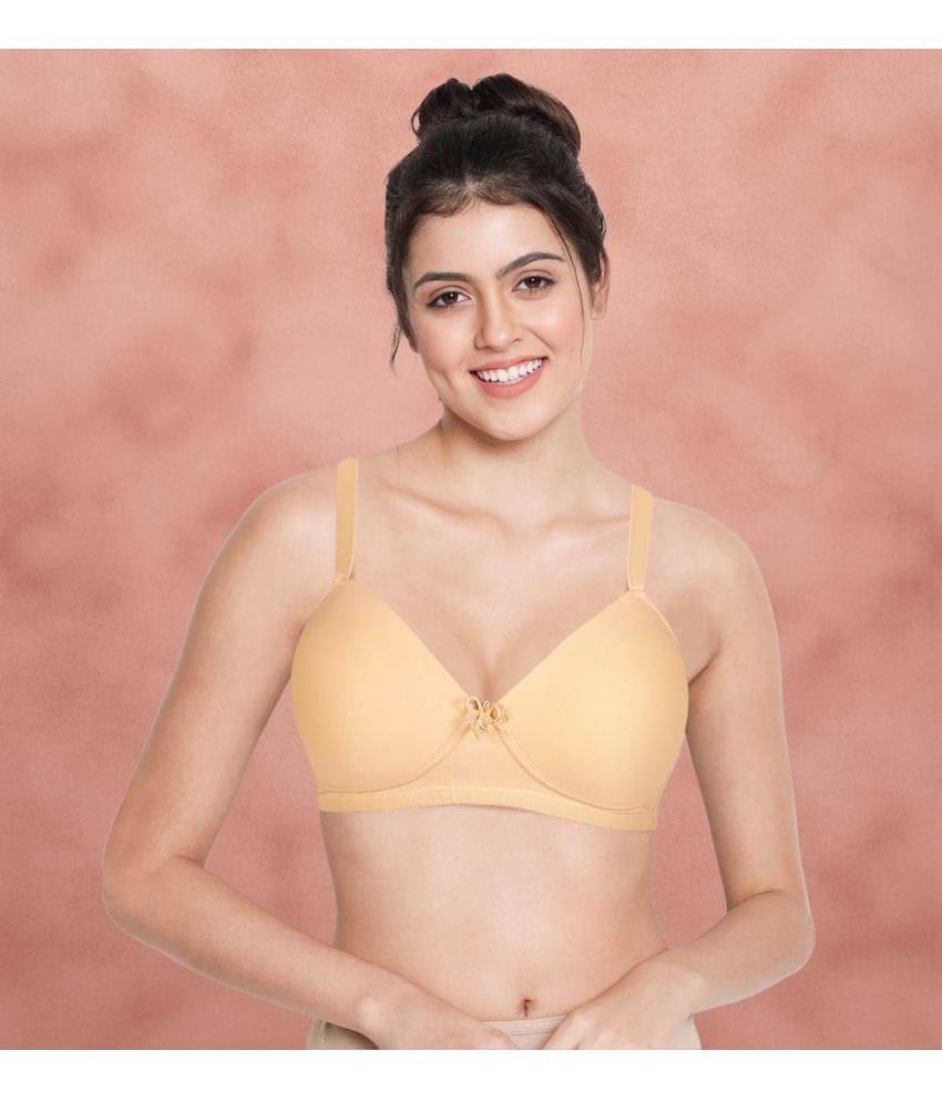 Taabu Nylon Lightly Padded Women's T-Shirt Bra ( Beige ) ST001-BuffSkin Taabu Nylon Lightly Padded Women's T-Shirt Bra ( Beige ) ST001-BuffSkin