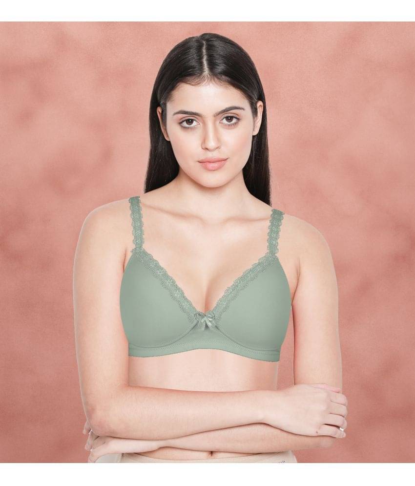 Taabu Nylon Lightly Padded Women's T-Shirt Bra ( Green ) ST006-BayGreen Taabu Nylon Lightly Padded Women's T-Shirt Bra ( Green ) ST006-BayGreen