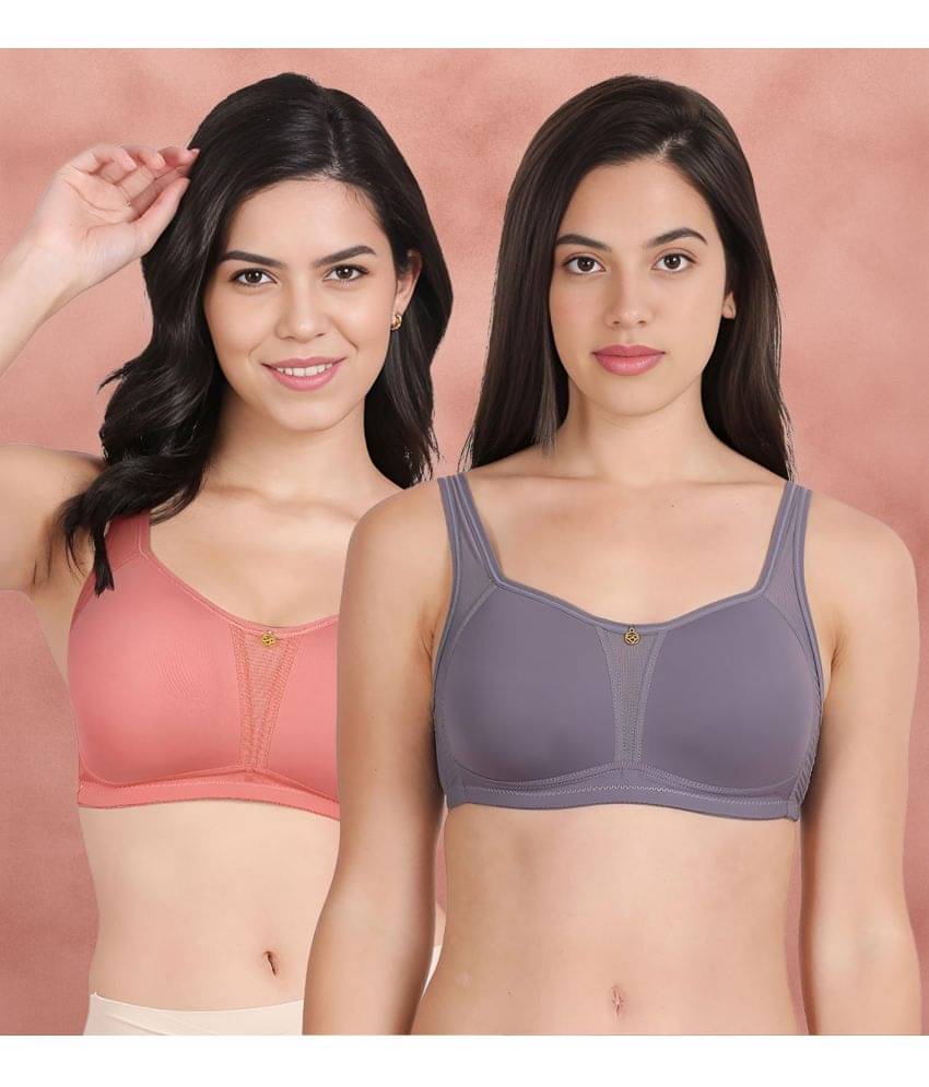 Taabu Multicolor Nylon Lightly Padded Women's Minimizer Bra ( Pack of 2 ) Taabu Multicolor Nylon Lightly Padded Women's Minimizer Bra ( Pack of 2 )