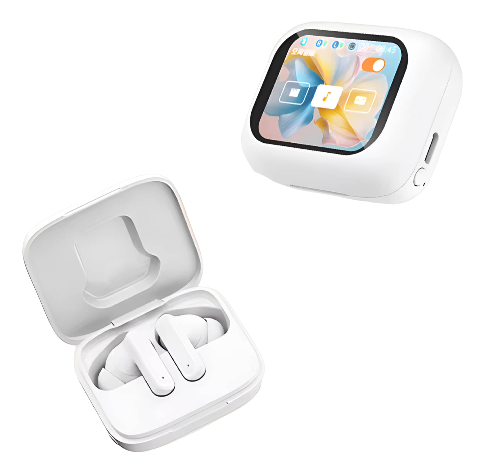 VEhop TouchScreen ANC+ENC Bluetooth True Wireless (TWS) In Ear 32 Hours Playback Active Noise cancellation IPX4(Splash & Sweat Proof) White VEhop TouchScreen ANC+ENC Bluetooth True Wireless (TWS) In Ear 32 Hours Playback Active Noise cancellation IPX4(Splash & Sweat Proof) White